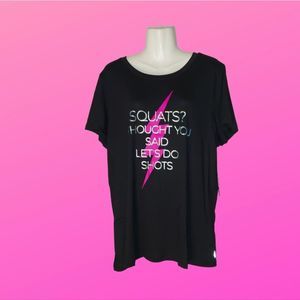 TORRID PERFORMANCE COTTON OPEN BACK SHORT SLEEVE ACTIVE TEE